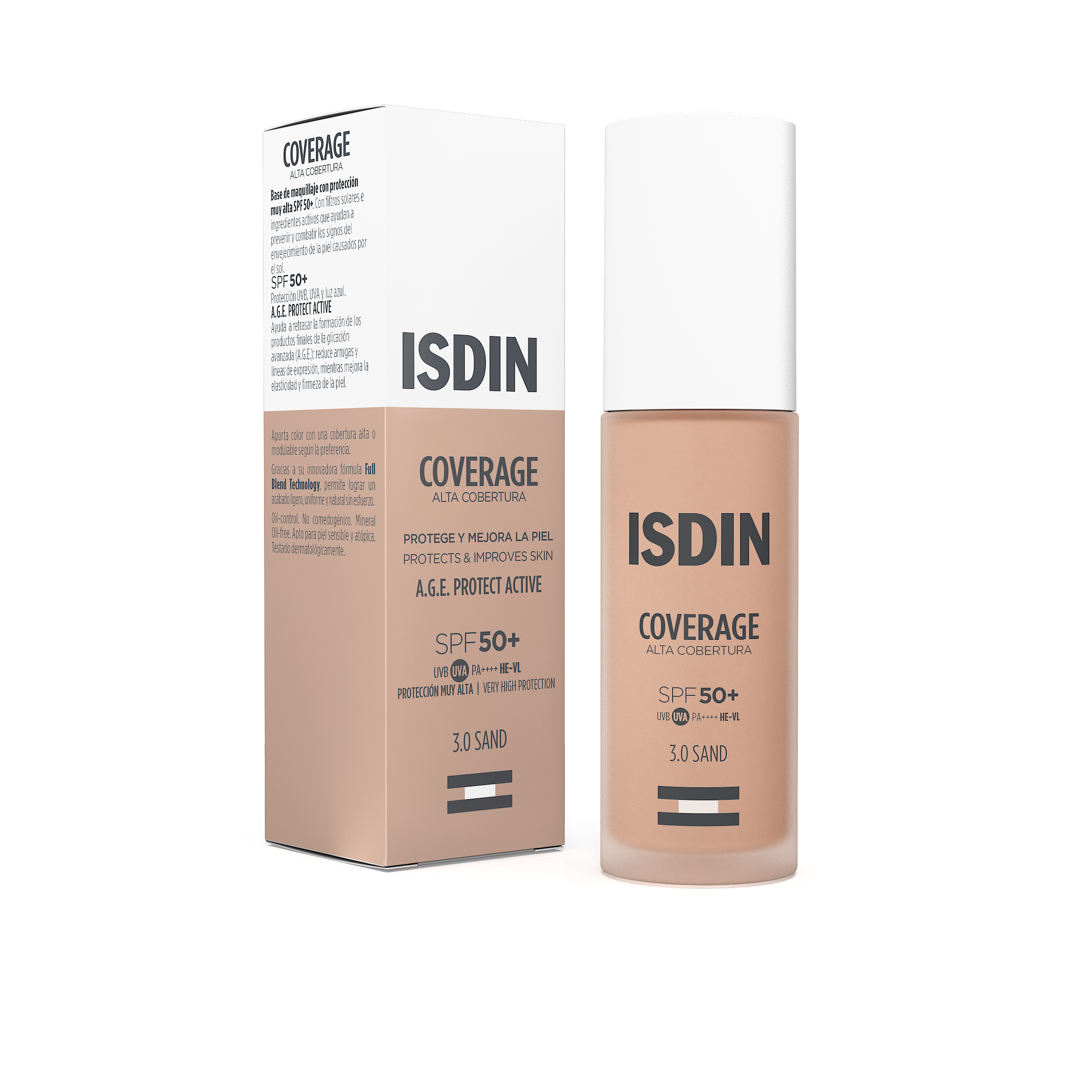 ISDIN Coverage SPF 50+ 3.0 Sand (fond de teint solaire)